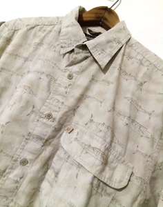 Wrangler Shirt Button Front Shirt Fish Graphic Fisherman Pocketed Men's Medium - Picture 1 of 10