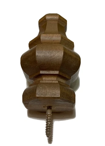 Wooden Finial for Curtain Rod, Clock, Drapery, etc.  - Screw on Cover