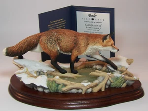 Border Fine Arts B0225 Ltd Ed Fox Figurine Keeping His Feet Dry c1995 + Cert VGC - Picture 1 of 10