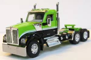 DCP lime/black with white stripe Kenworth W990 day cab tractor 1/64 no box - Picture 1 of 5