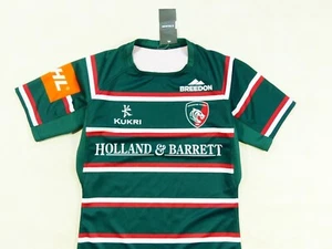 ❤️ NEW !! RUGBY SHIRT LEICESTER TIGERS KUKRI 2017/18 PLAYING HOME JERSEY SIZE: M - Picture 1 of 7