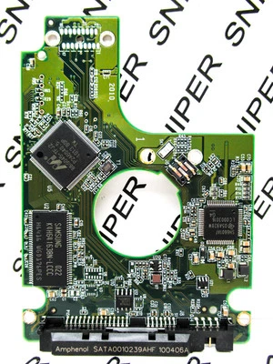 PCB - Western Digital 250GB WD2500BEVT-08A23T1 SATA 2061-771672-F04 AA Laptop2.5 - Image 1 of 4