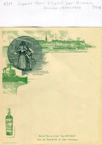 Distillerie LA Celtique Superbe Menu illustré Par Richard Années 1910/1920 - Picture 1 of 1