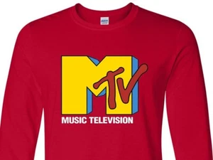 MTV - Music Television - The Original - 1980's Design - Unisex - Long Sleeve Tee - Picture 1 of 25