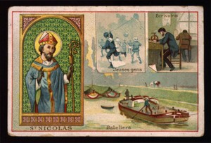 antico santino cromo-holy card S.NICOLA DI BARI