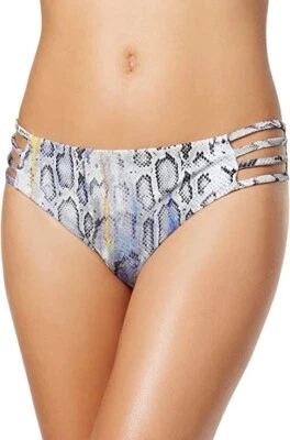 Rachel Roy GRAY Snakeskin Print Strappy Bikini Swim Bottom, US Small - Image 1 of 4