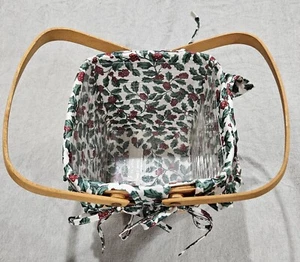 Longaberger Korb 1995 2 Griffe rote Beeren Kunststoffeinsatz - Bild 1 von 3