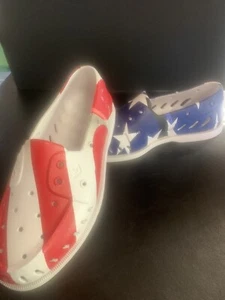 New! Women’s Size 10 Top Sider Red, White & Blue Float Rubber Slip On Boat Shoe - Picture 1 of 17