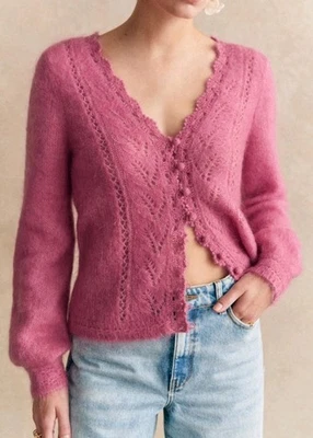 NUEVO SEZANE Cárdigan Angelo En Palisandro Talla XS $160 Foto 1 de 4