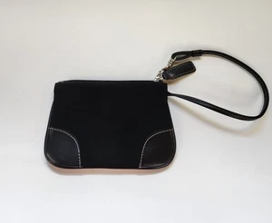 Liz Claiborne Wristlet Bag Wallet Purse Black Faux Leather *See Notes* - Picture 1 of 13