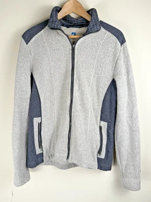 Chaqueta Kuhl Mujer Grande Beige Alpaca Vellón L/S Bolsillos con Cremallera Camping NOTAS Foto 1 de 4