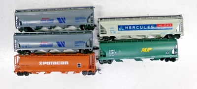 (5) N scale covered hopper cars (lot 8889) - Image 1 of 4