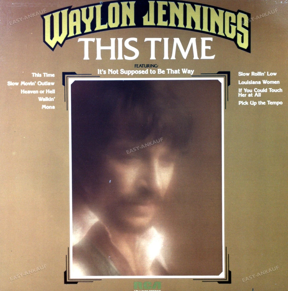 Waylon Jennings - This Time LP (VG+/VG+) '* - Image 1 of 1