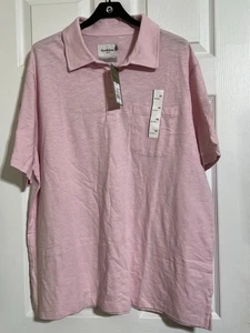 NWT Goodfellow & Co Men's Pink Polo Shirt 100% Cotton Size XXL - Picture 1 of 2