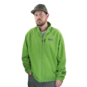 Vtg Patagonia Fleece Lightweight R4 Jacket Mens XL Green Synchilla Mars Polartec - Picture 1 of 11