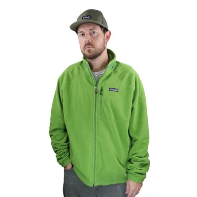Vtg Patagonia Fleece Lightweight R4 Jacket Mens XL Green Synchilla Mars Polartec - Image 1 of 4