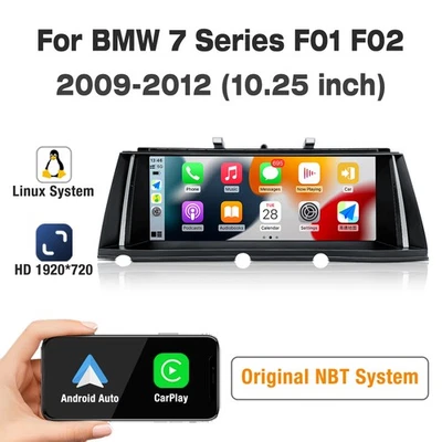 10.25" CarPlay Android Auto GPS Navigation Multimedia Display for BMW 7 NBT - Image 1 of 4