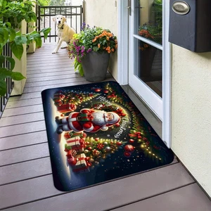 Weihnachts Fußmatte Eingangsmatte rutschfest maschinenwaschbar Polyester - Bild 1 von 6