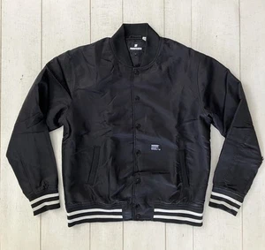 Undefeated Nylon Varsity Track Bomber Baseball Jacket L Black - Picture 1 of 11