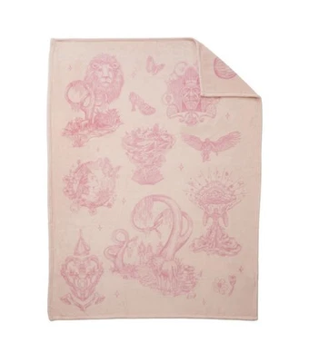 Wicked: For Good x Katie Kime Plush Throw Blanket Pink NEW - Image 1 of 4
