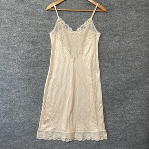 Vintage Warners Nightgown Cottage Cute Daisies Lace Small Made in USA Nylon 25” - Picture 1 of 7