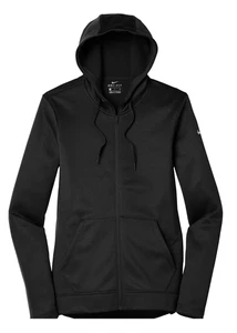 NWOT Nike Women's Large Therma-FIT Full-Zip Fleece Black Hoodie - Picture 1 of 2
