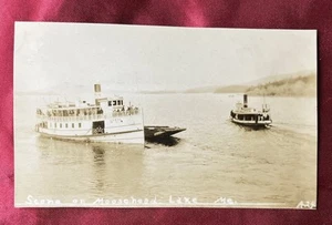 MOOSEHEAD LAKE MAINE RPPC FOTO POSTKARTE - Bild 1 von 2