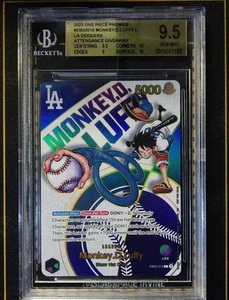 2025 PROMOS PEZZO UNICO #EB02-010 MONKEY.D.LUFFY LA DODGERS BGS 9.5 (2 - Foto 1 di 2