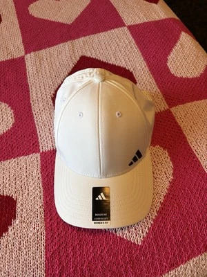 Adidas Backless Hat AEROREADY Women’s Fit White Cap With Black Logo BRAND NEW  - Image 1 of 4