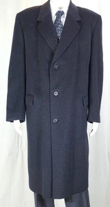 KUPPENHEIMER VINTAGE MENS 44R WOOL CASHMERE BLEND CHARCOAL GRAY OVERCOAT - Picture 1 of 12