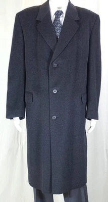 KUPPENHEIMER VINTAGE MENS 44R WOOL CASHMERE BLEND CHARCOAL GRAY OVERCOAT - Image 1 of 4