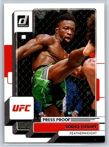 2023 Donruss UFC Sodiq Yusuff Press Proof Silver Parallel #119