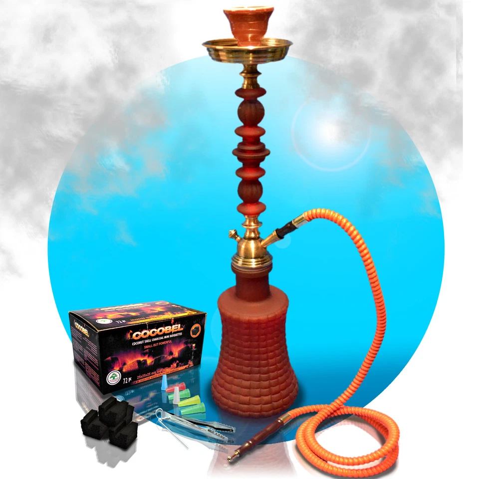 55 cm Shisha Wasserpfeife Hookah rot SET + Zubehör wählbar WP-33579 - Bild 1 von 1