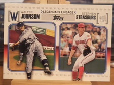 2010 Topps Legendary Lineage Stephen Strasburg Walter Johnson LL-62 Insert