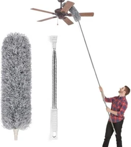 Bendable Microfiber Duster with Extra Long 100-Inch Reach - Effortless Cleaning! - Picture 1 of 5