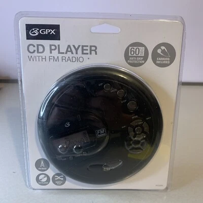 GPX PC332B Portable Personal Wireless CD Player with FM Radio New Sealed - Image 1 of 2