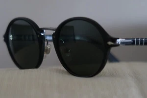 PERSOL 3129-S SONNENBRILLE POLIERT SCHWARZ UND CHROM EIN MODISCHER UND URLAUBSKLASSIKER - Bild 1 von 12