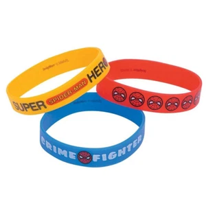 Spider-man Birthday Party Supplies Superhero 6 Bracelet Favours Loot Spiderman - Picture 1 of 2