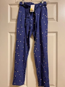 NWT Mini Boden Starboard Blue and Gold Spot Pants Girls Size 11 - Picture 1 of 2