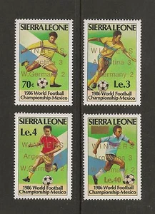 Sierra Leone #788-791 ss postfrisch - 1986 70c bis 40 le Zuschlag Sieger in Gold - Bild 1 von 1