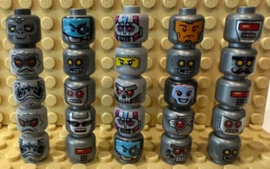 25x Lego Gray Minifigure Heads Lot X - Picture 1 of 1