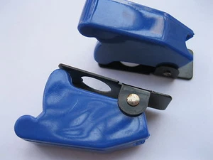 Cubierta abatible de seguridad de color azul opaco de 5 piezas usada para uso de interruptor de palanca nueva - Imagen 1 de 4