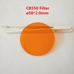 50*2.0mm 550nm Longpass Filter Orange Optical Glass CB550 GG550 - Picture 1 of 3