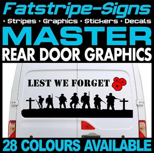 passend für Renault Master Damit wir die Armee UK nicht vergessen Aufkleber Grafik Decals Camper Van - Bild 1 von 2