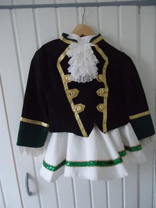 Gardekostüm für Kinder schwarz grün weiß 1 Stck 4 teilig f. Karneval usw. - Bild 1 von 4