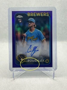 2024 Topps Chrome - Rookie Autographs Purple Refractor Caleb Boushley /250 - Picture 1 of 4