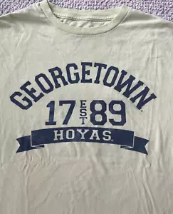 GEORGETOWN HOYAS ncaa yellow short sleeve t-shirt men L MV SPORT NEW - Picture 1 of 4