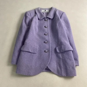 w2011 Givenchy Tailored Jacket Plus Size Purple Angora Rare GIVENCHY Size 42 XL - Picture 1 of 9