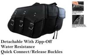 Satteltaschen Harley Dyna Modelle Quick Release Zip Off Neu - Bild 1 von 1
