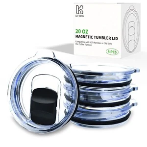 4 Pack 20 oz Magnetic Tumbler Lid,20 oz Replacement Lid for Yeti Lids Compatible - Picture 1 of 6